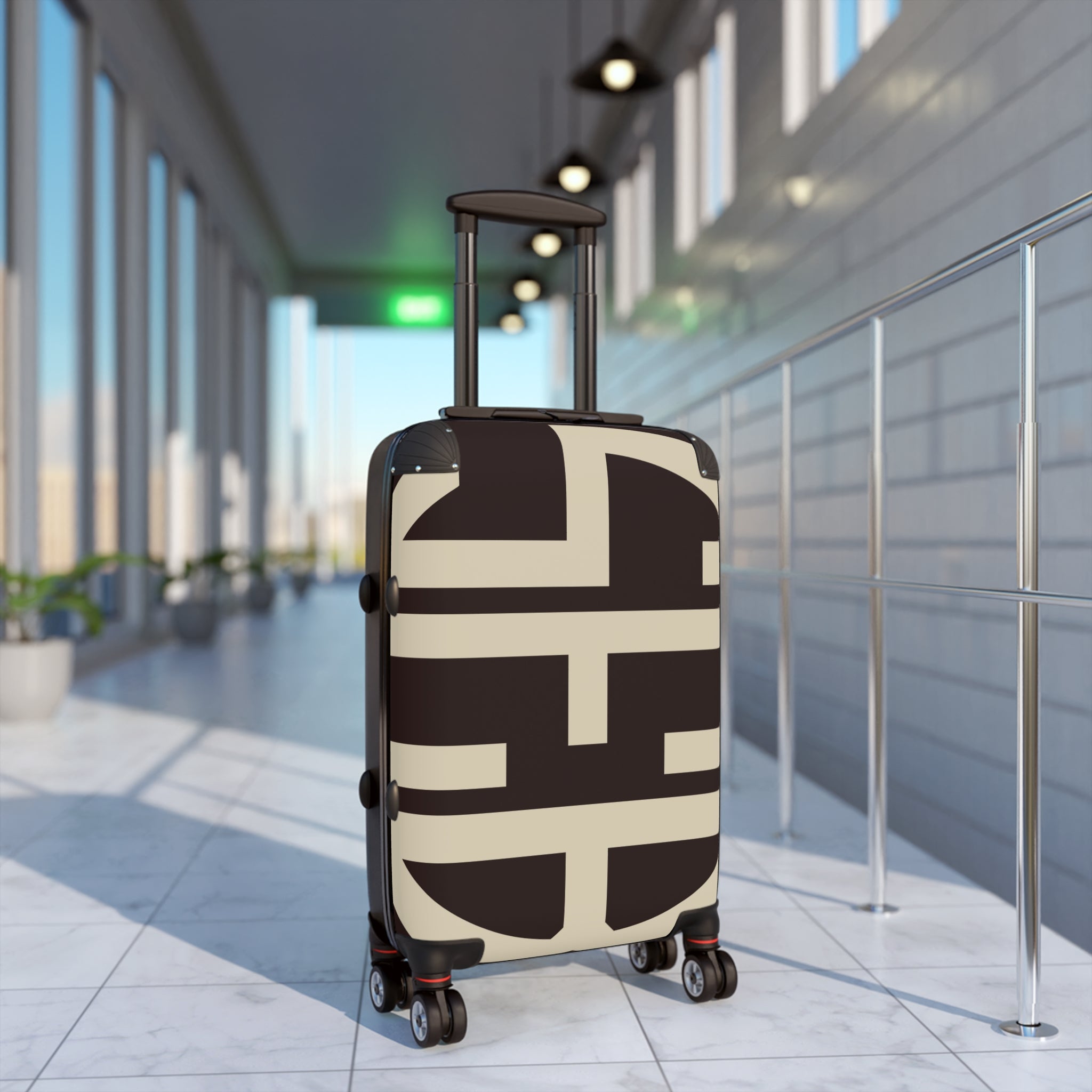 Signia Block Hard-Shell Luggage, Coffee Bean & Cream