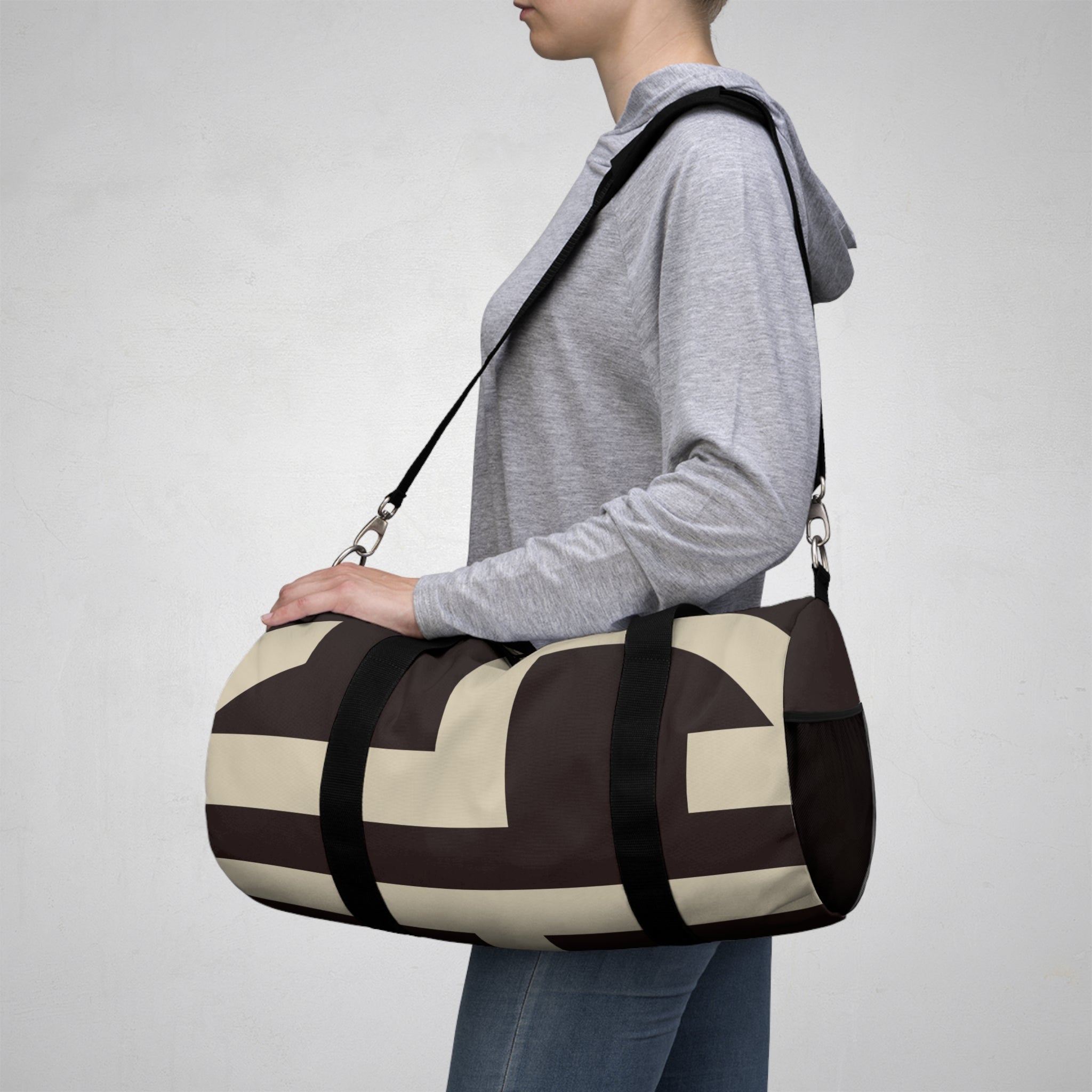 Signia Block Duffel Bag, Coffee Bean & Cream