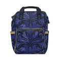 Blue Damask Nylon Multifunctional Carry-On Backpack — Lightweight Travel & Everyday Essential