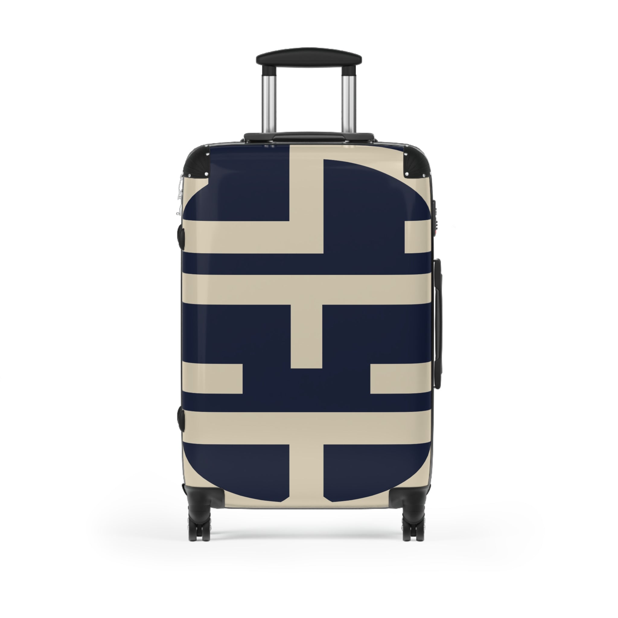 Signia Block Hard-Shell Luggage, Navy & Cream