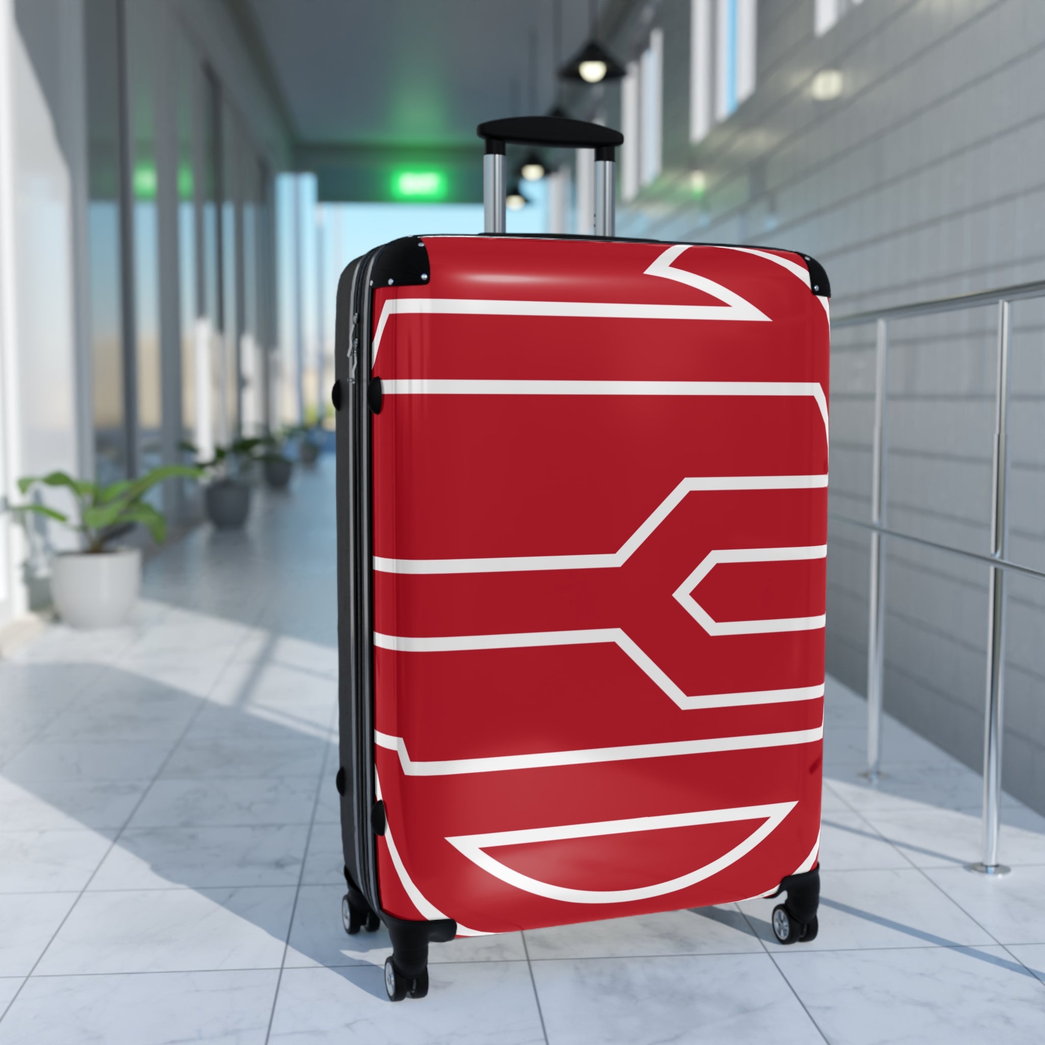 Signia Frame Hard-Shell Luggage, Red & White