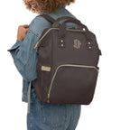 The MonoTone Collection Multifunctional Travel Backpack Carryon, Dark Brown