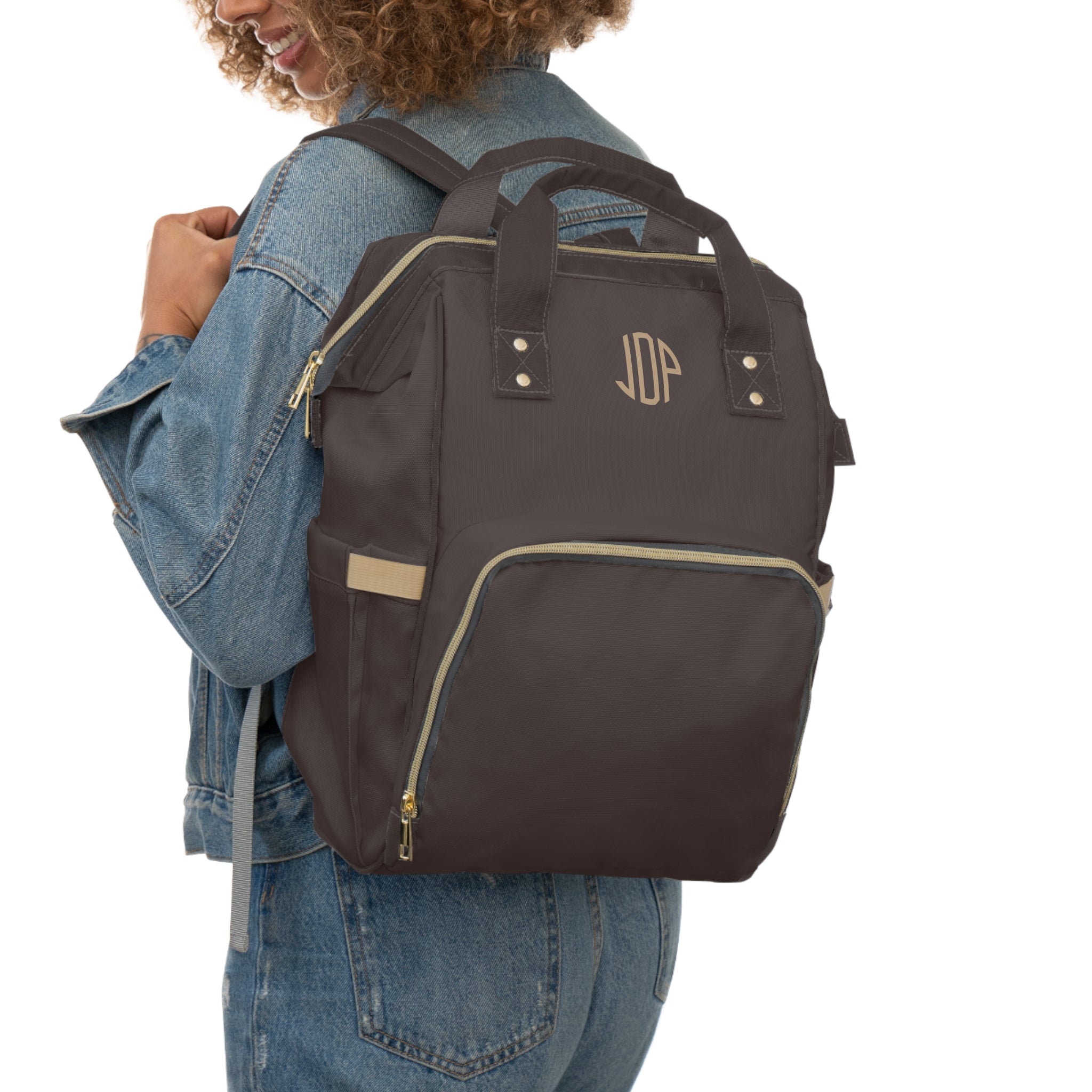 The MonoTone Collection Multifunctional Travel Backpack Carryon, Dark Brown