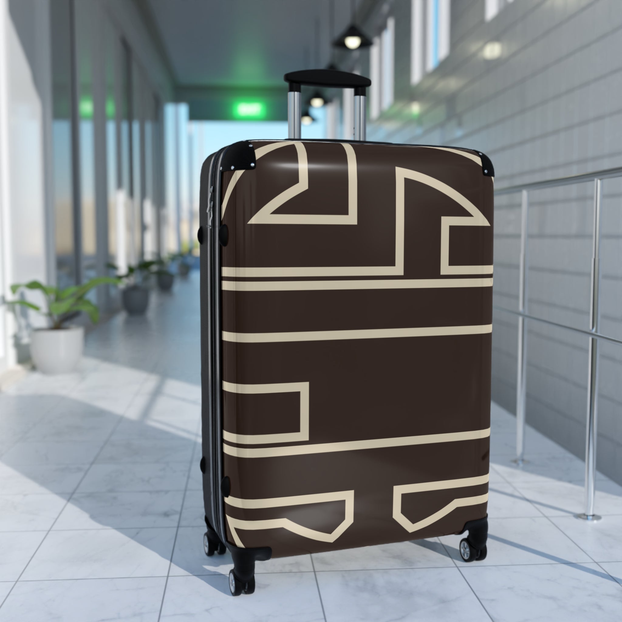 Signia Frame Hard-Shell Luggage, Brown & Cream