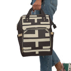 Signia Block Commuter Backpack, Coffee Bean & Cream