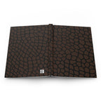 Brown Giraffe Print Hardcover Journal Lined Notebook for Notes & Planning, Brown/Black