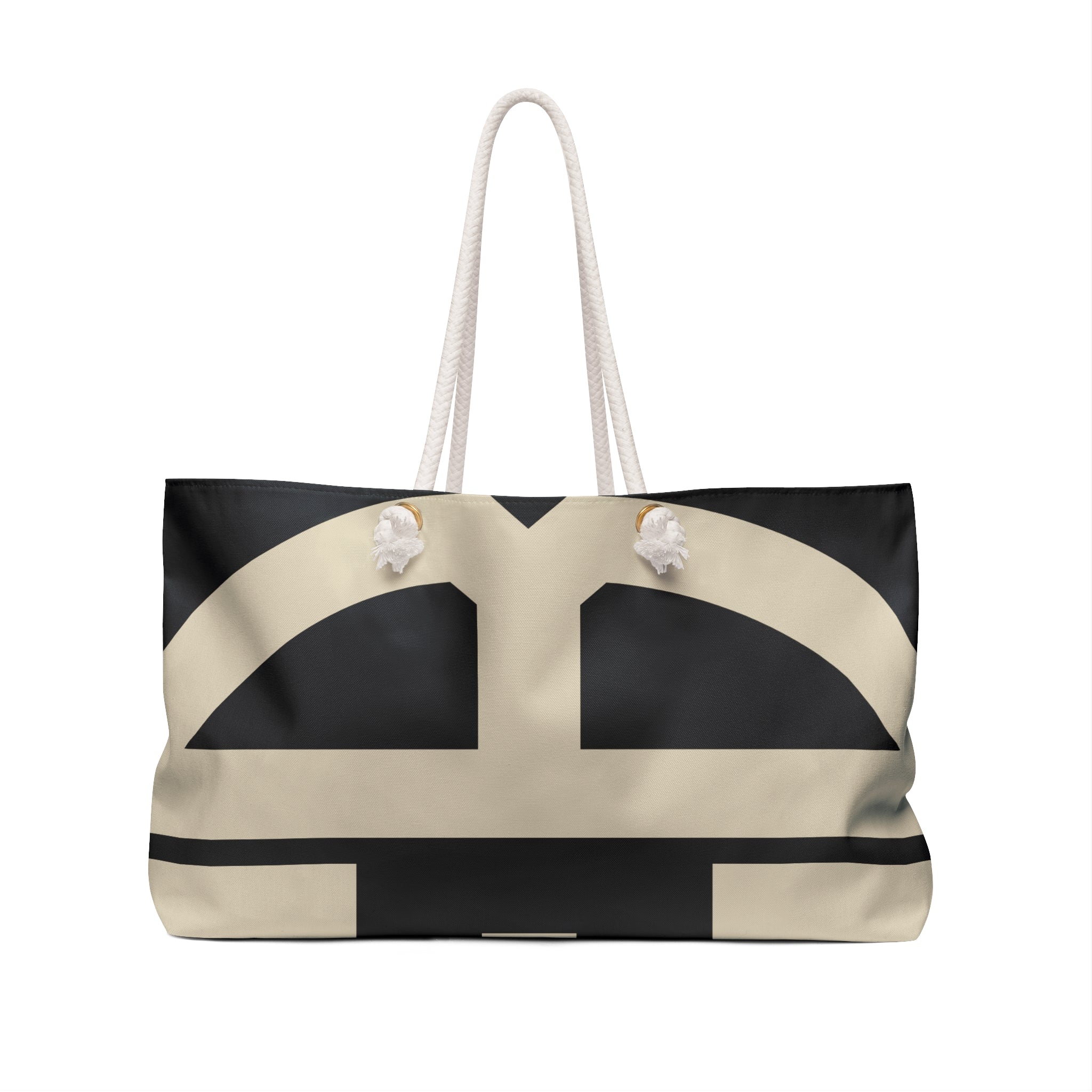 Signia Block Packable Tote, Black & Cream