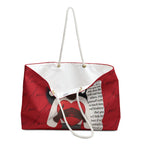 Love Within Packable Oversized Multipurpose Weekender Bag, Carryall Tote, Beach Bag, Red