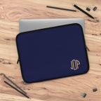 The MonoTone Monogram Tablet Laptop Sleeve, Multiple Sizes, Navy Blue