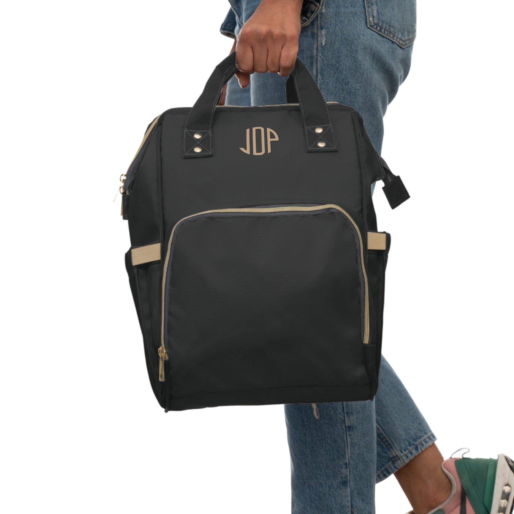 The MonoTone Collection Multifunctional Travel Backpack Carryon, Black Onyx
