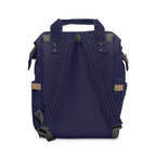 The MonoTone Collection Multifunctional Travel Backpack Carryon, Navy Blue