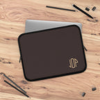 The MonoTone Monogram Tablet Laptop Sleeve, Multiple Sizes, Dark Brown