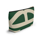Signia Block Accessory Pouch, Dark Green & Cream