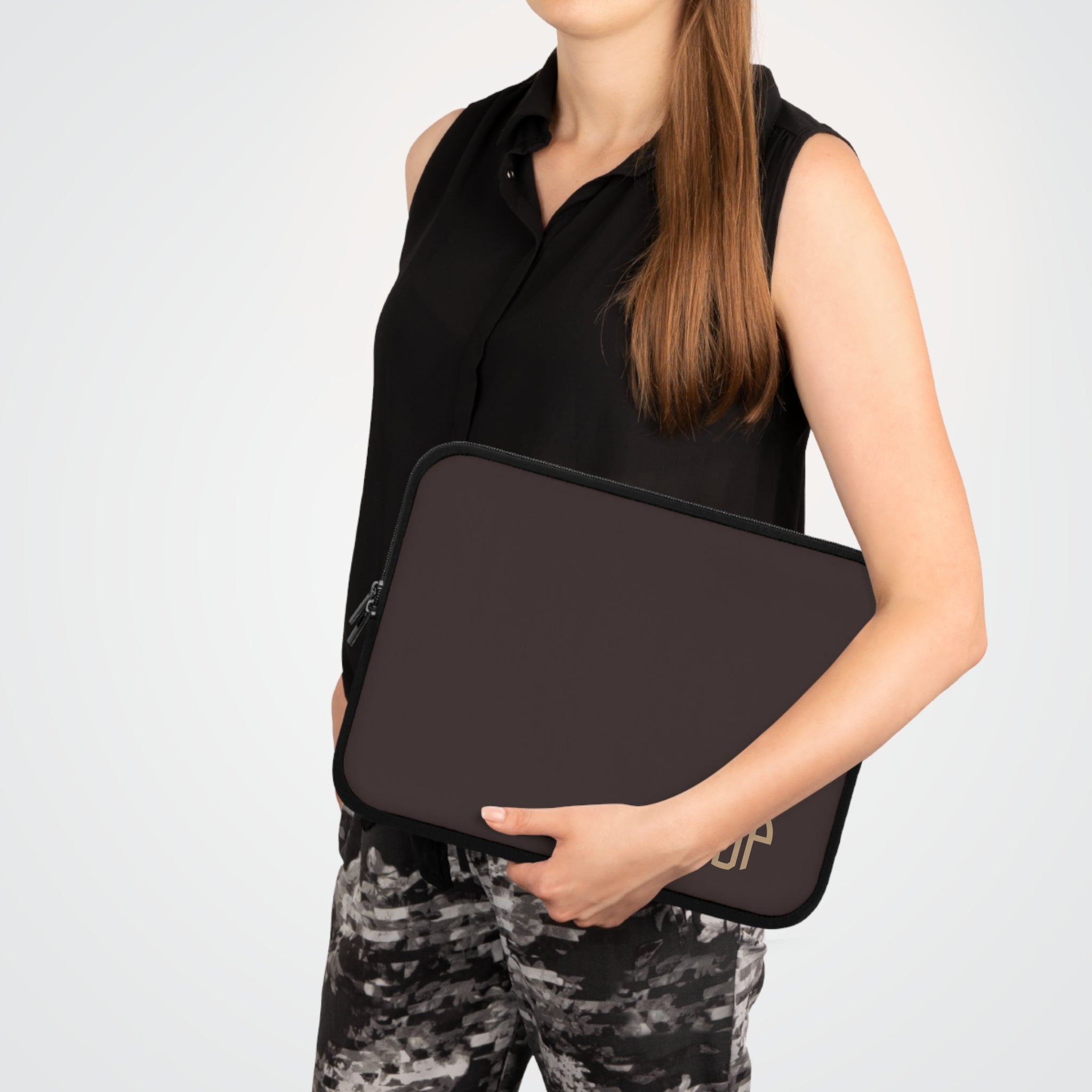 The MonoTone Monogram Tablet Laptop Sleeve, Multiple Sizes, Dark Brown