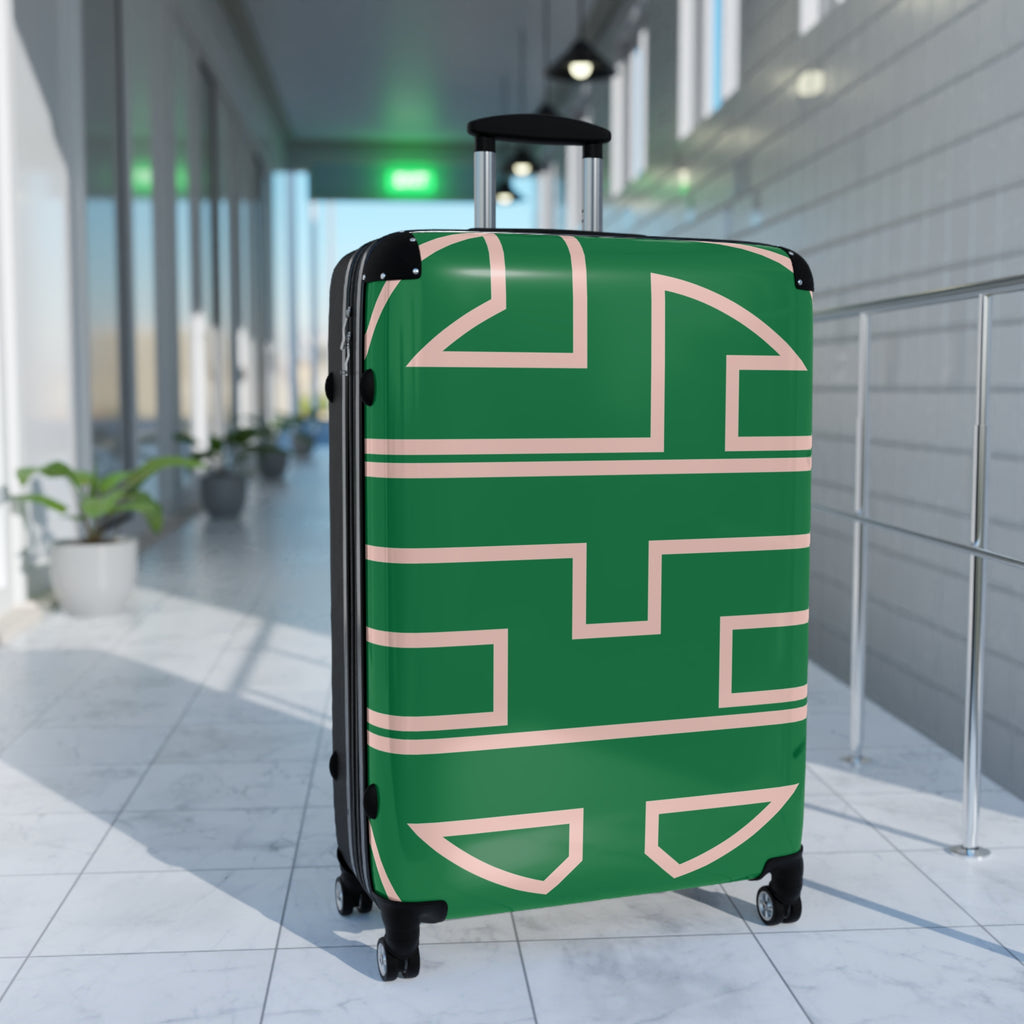 Signia Frame Hard-Shell Luggage, Green & Pink