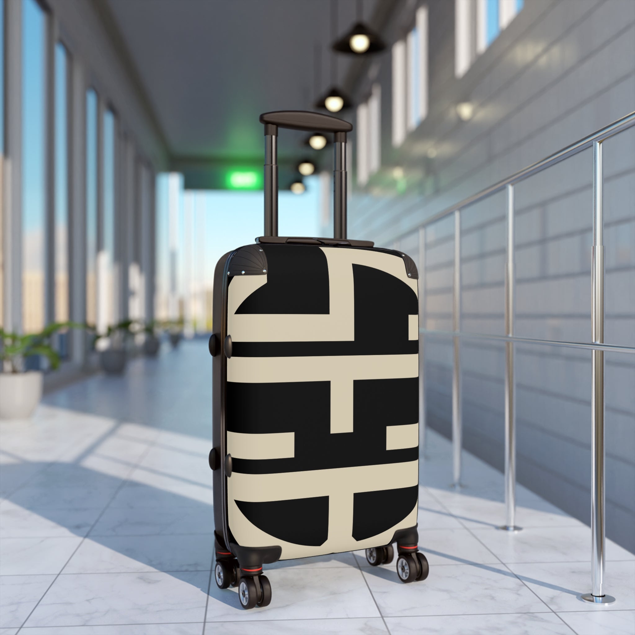 Signia Block Hard Shell Luggage, Black & Cream