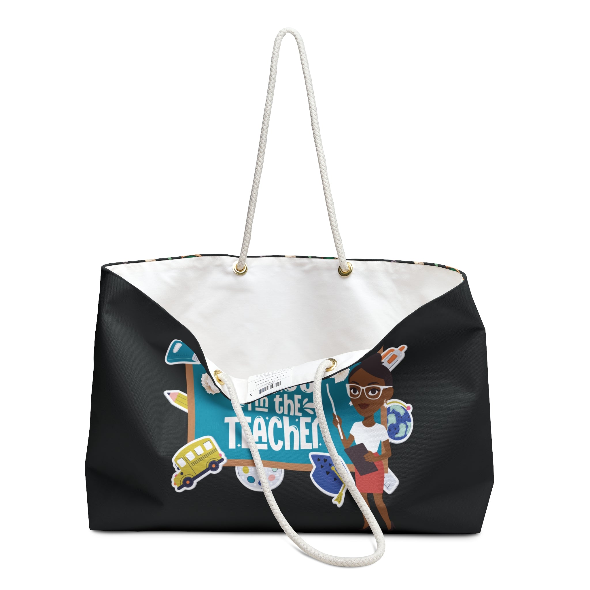 Bossy Teacher Packable Oversized Carryall Tote — Lightweight Multipurpose Beach & Travel Bag