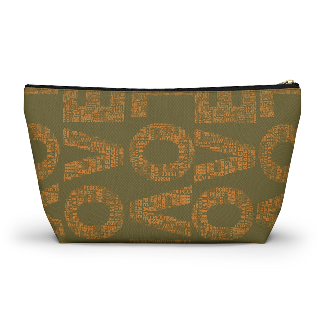 Love Meditation T-Bottom Multipurpose Organizer Toiletry Travel Pouch,, Moss Green