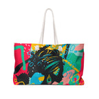 Sister In Bloom Packable Oversized Multipurpose Weekender Bag, Carryall Tote, Beach Bag, Red Multicolor