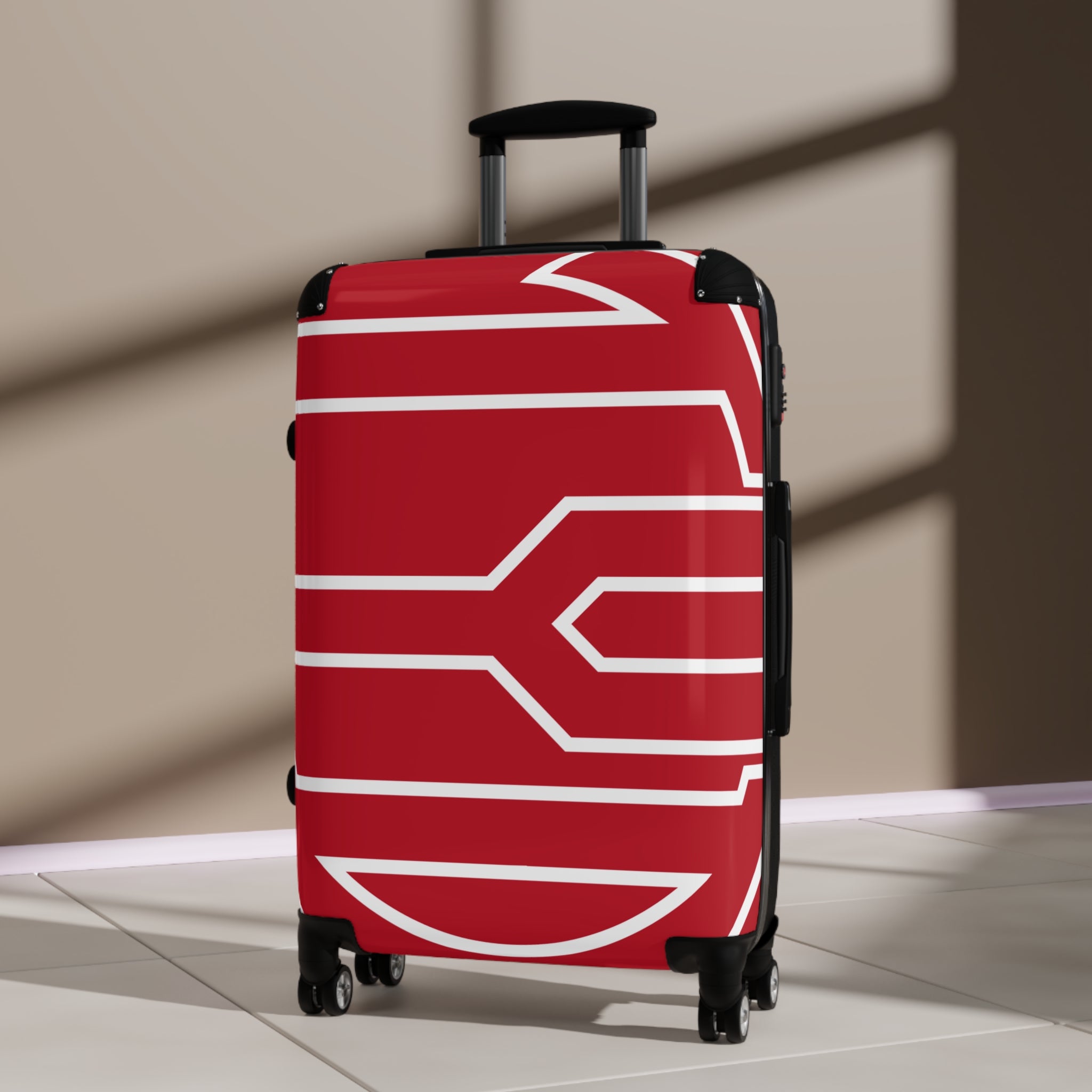 Signia Frame Hard-Shell Luggage, Red & White