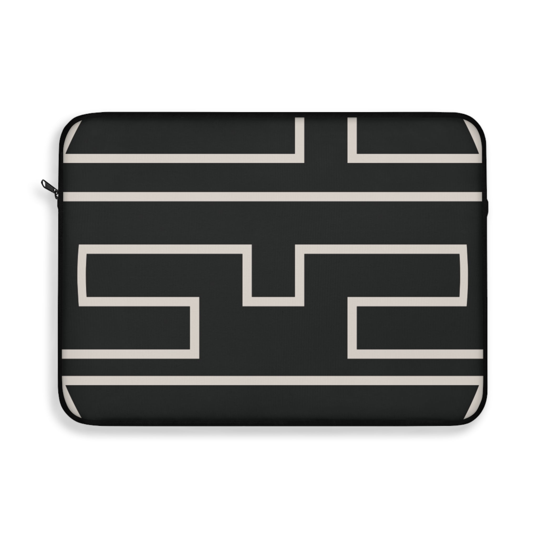 The Signia Custom Monogram Collection Laptop Sleeve, Black/White