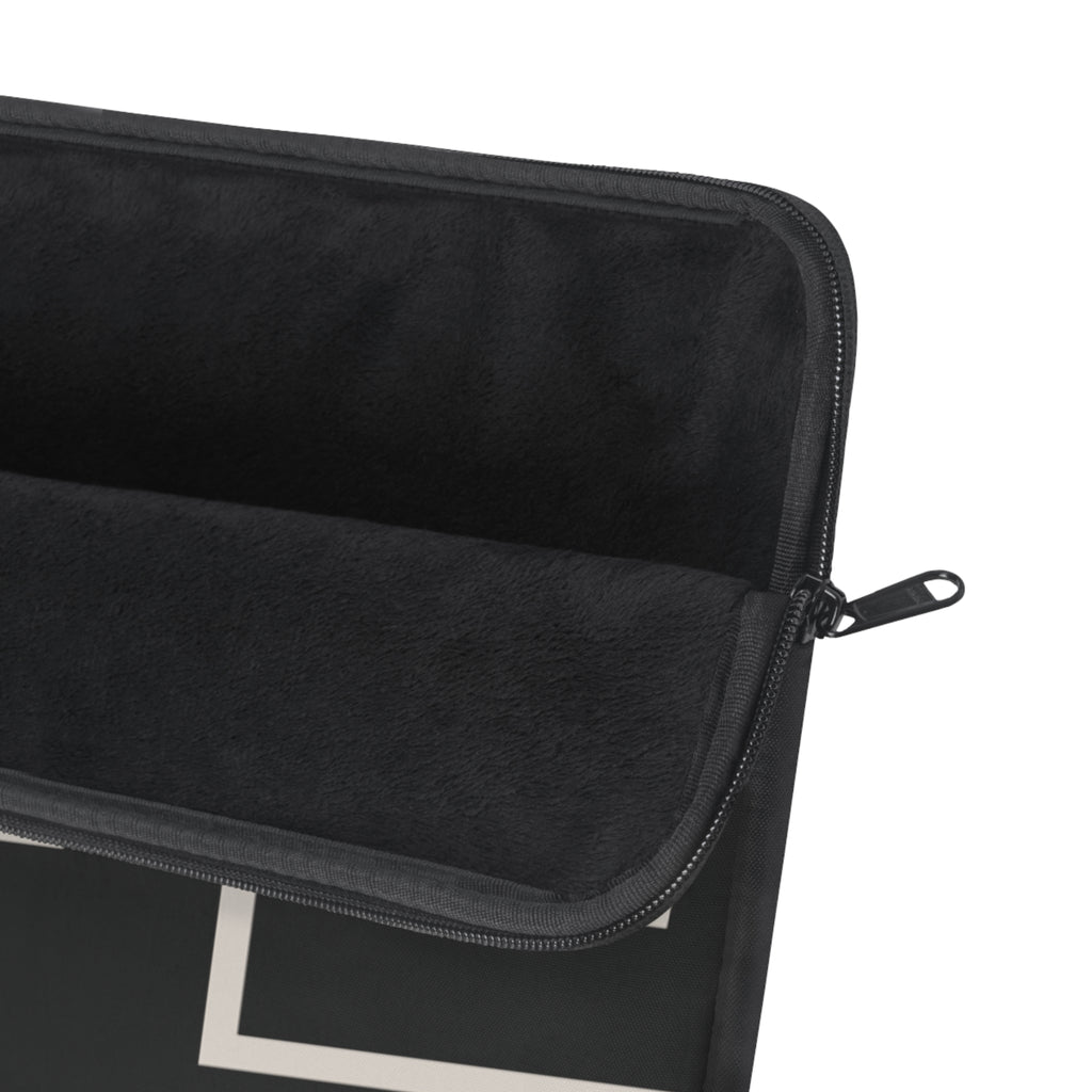 The Signia Custom Monogram Collection Laptop Sleeve, Black/White
