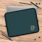 The MonoTone Monogram Tablet Laptop Sleeve, Multiple Sizes, Teal Blue