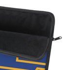 The Signia Custom Monogram Laptop Sleeve, Blue/Yellow Gold
