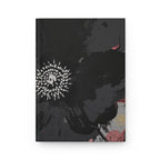 Floral Noir Hardcover Journal Lined Notebook for Notes and Planning, Black