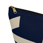 Signia Block Accessory Pouch, Navy & Cream