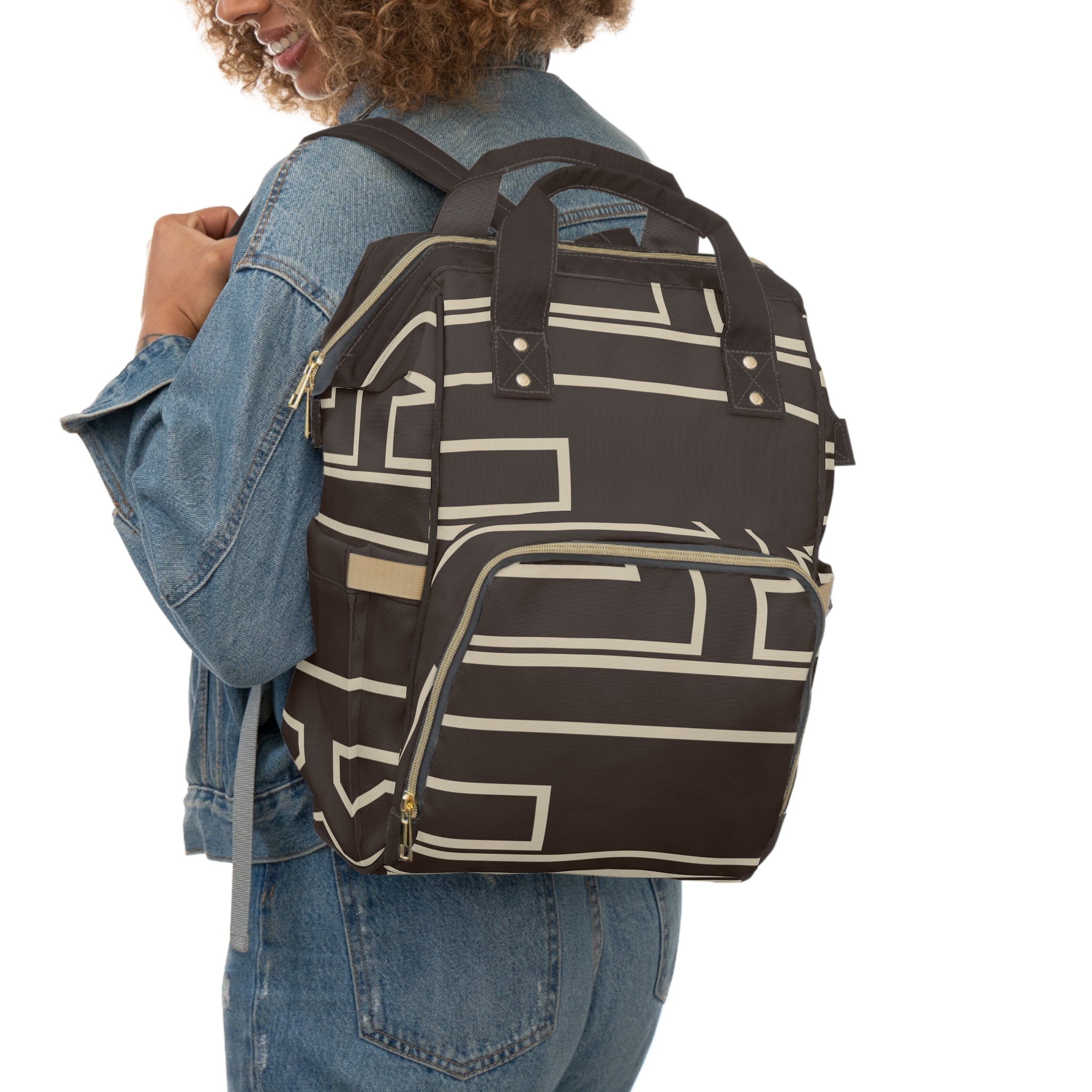 Signia Frame Backpack, Brown & Cream