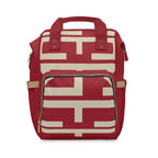 Signia Block Commuter Backpack, Red & Cream