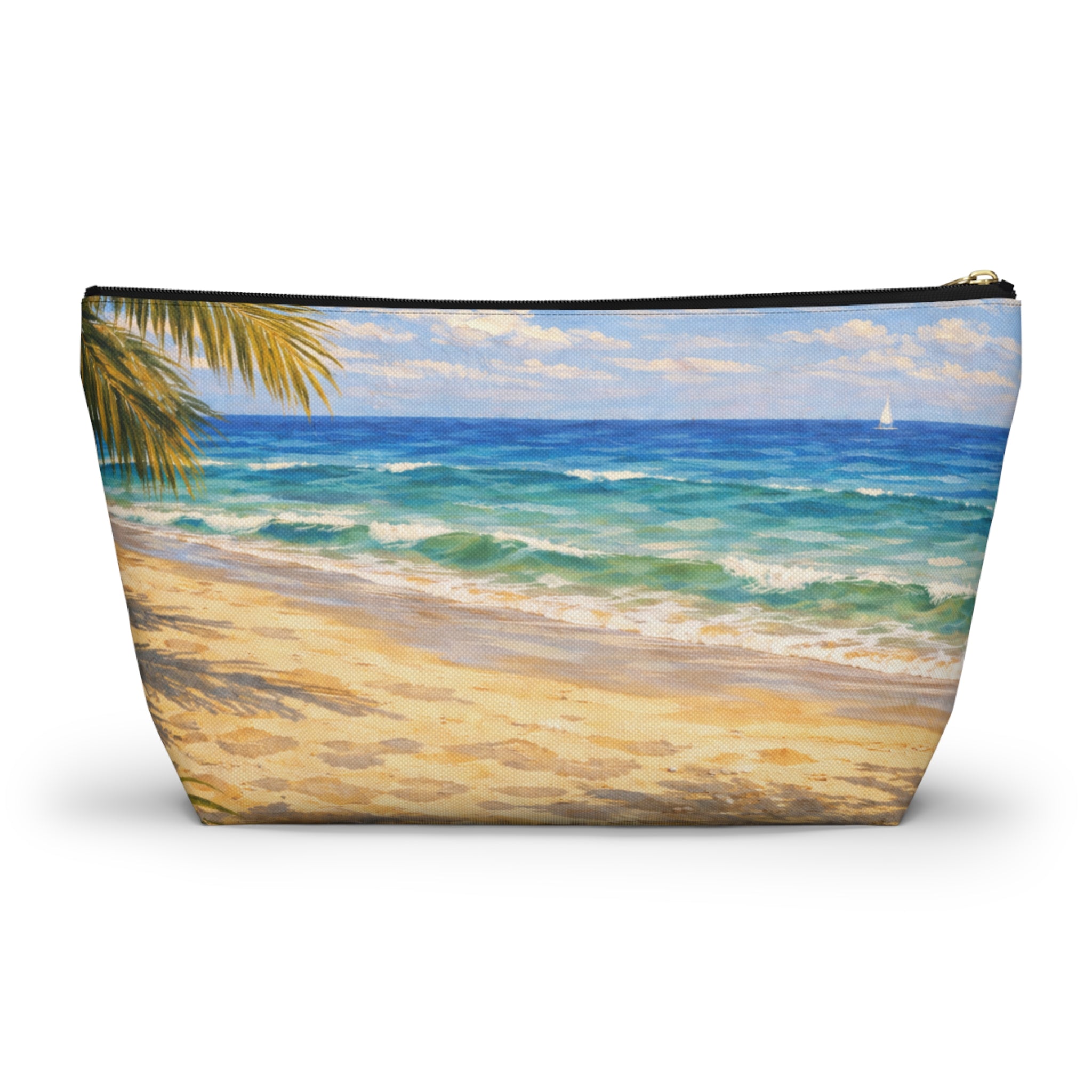 Beach Day T-Bottom Multipurpose Organizer Toiletry Travel Pouch, Multicolor