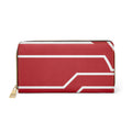The Signia Custom Monogram Geometric Zipper Wallet, Red/White