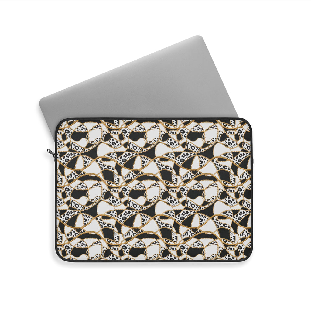 Leopard Chain Pattern Laptop Sleeve