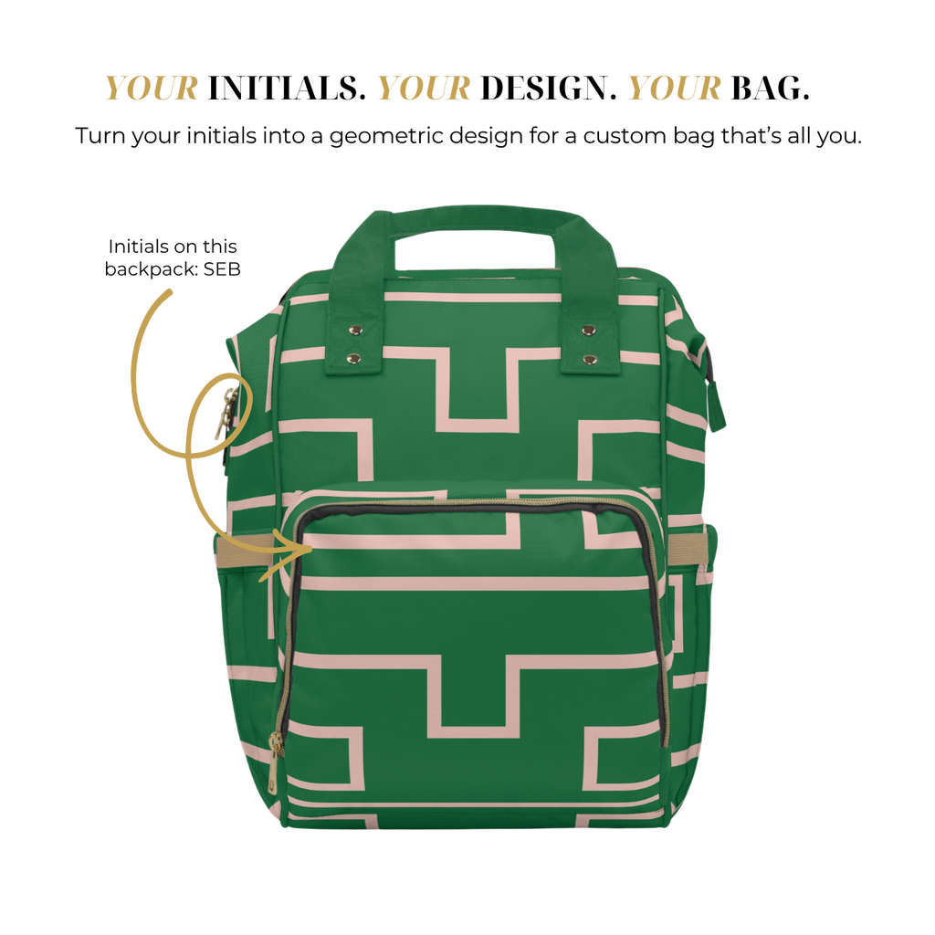 Signia Frame Commuter Backpack, Green & Pink