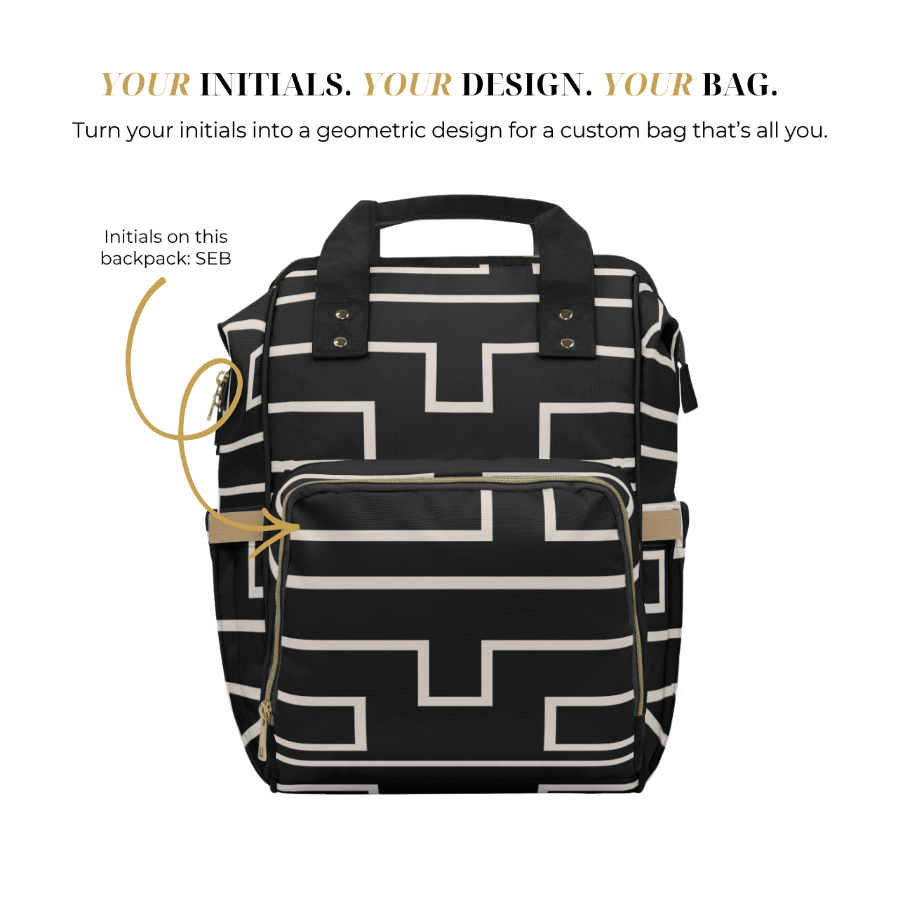 Signia Frame Commuter Backpack, Black & Cream