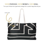 Signia Frame Packable Tote, Black & Ivory