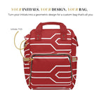 Signia Frame Commuter Backpack, Red & White
