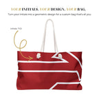 Signia Frame Packable Tote, Red & White