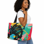 Sister in Bloom Oversized Packable Weekender Tote Bag, Personalization Available