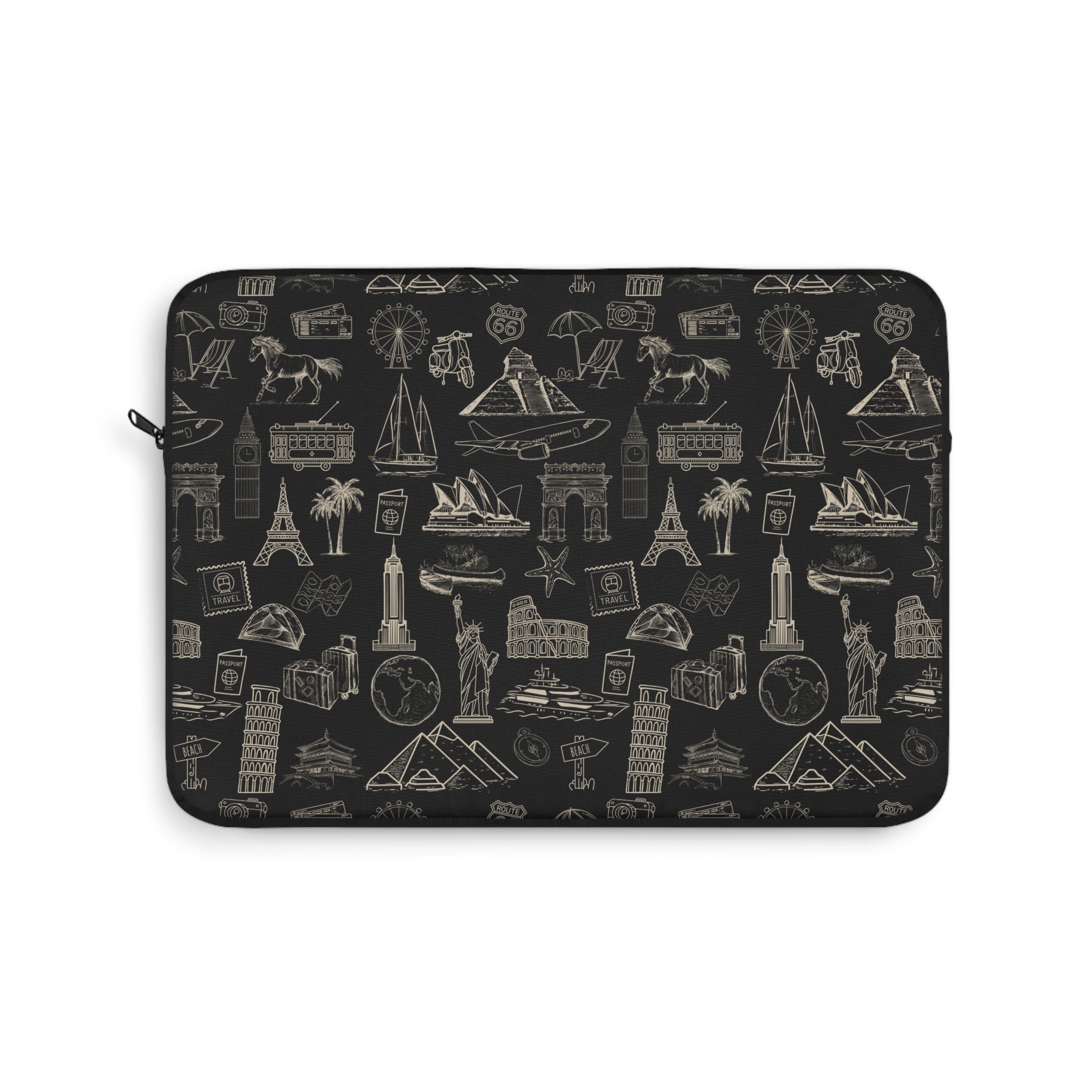 World Tour Collection Laptop Sleeve Protective Case, Black