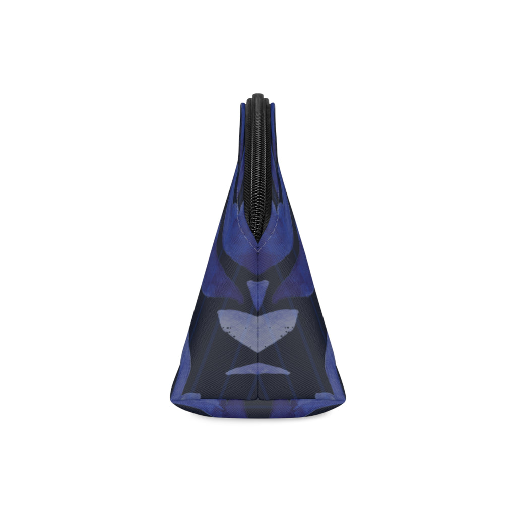 Blue Damask & Pinstripe Chic Makeup Bag, Cosmetic Bag