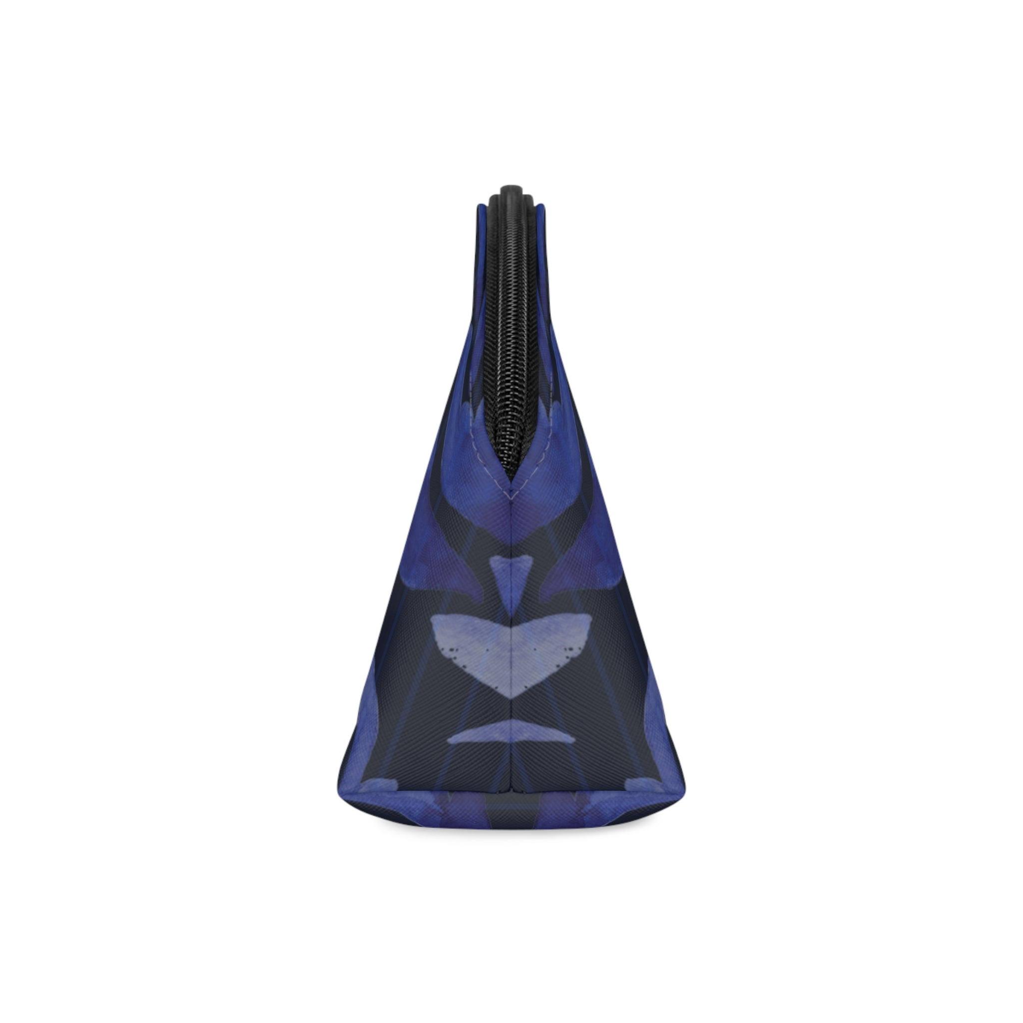 Blue Damask & Pinstripe Chic Makeup Bag, Cosmetic Bag