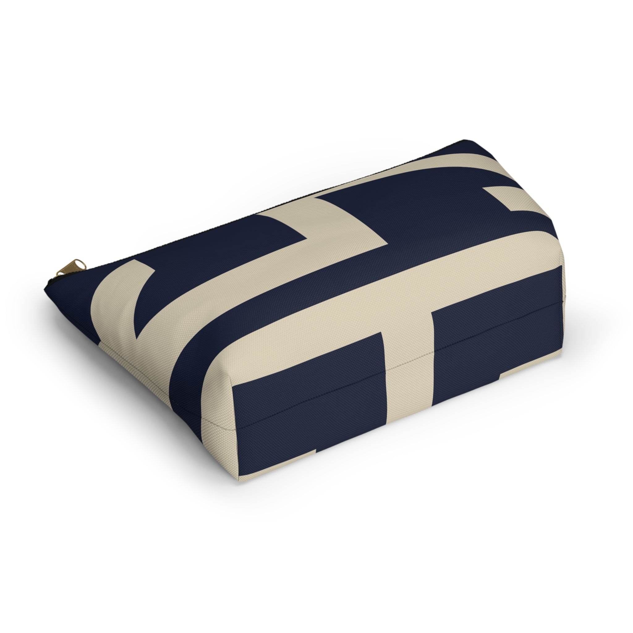 Signia Block Accessory Pouch, Navy & Cream