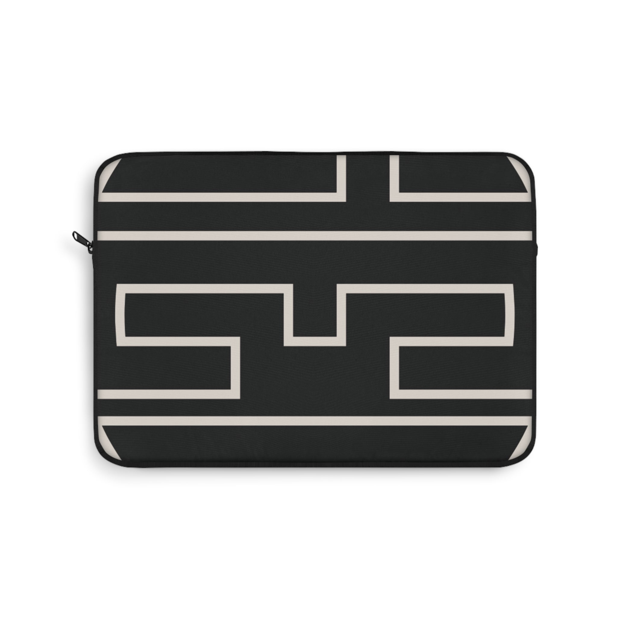 The Signia Custom Monogram Collection Laptop Sleeve, Black/White