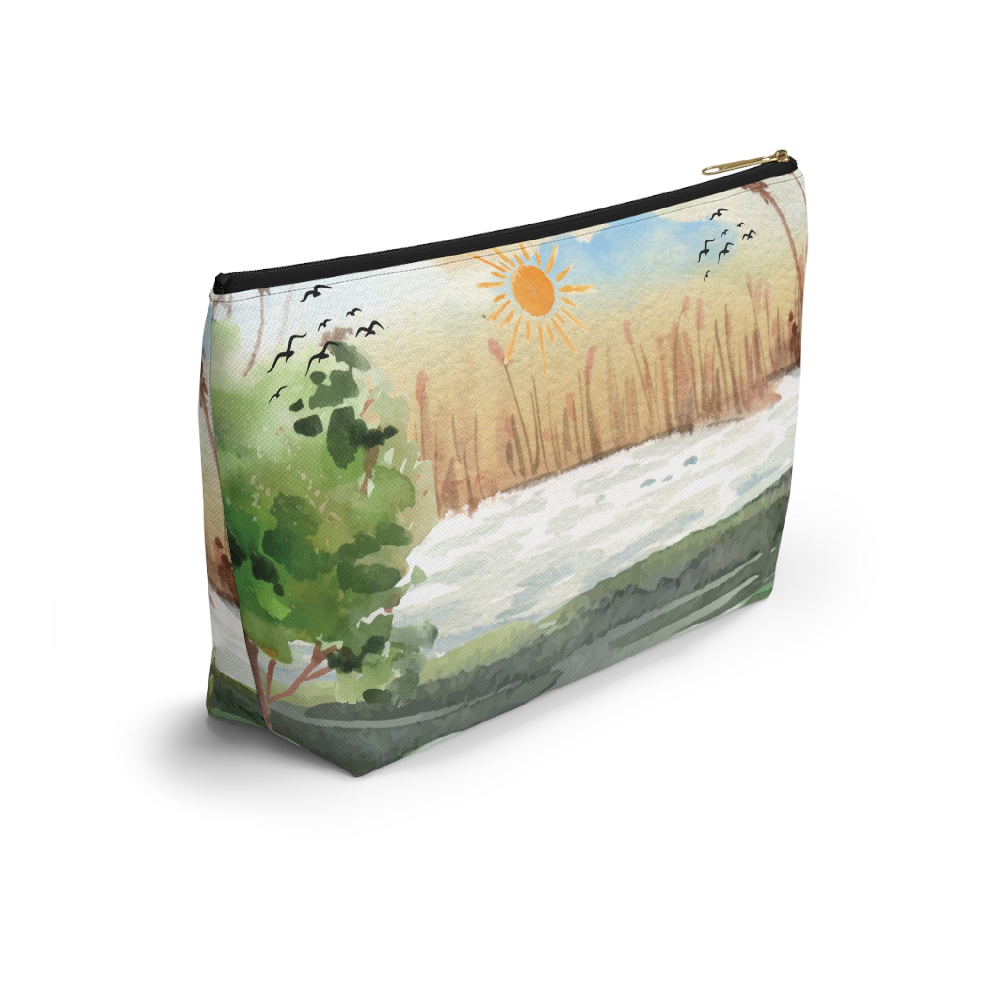 Natural Sunrise T-Bottom Multipurpose Organizer Toiletry Travel Pouch, Multicolor