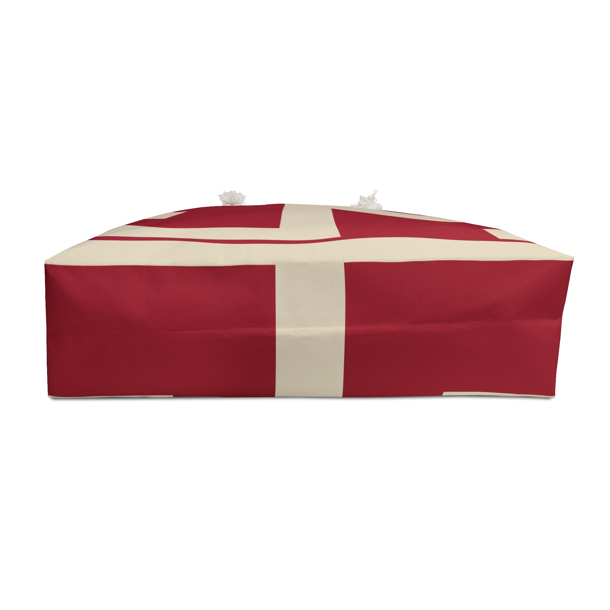 Signia Block Packable Tote, Red & Cream
