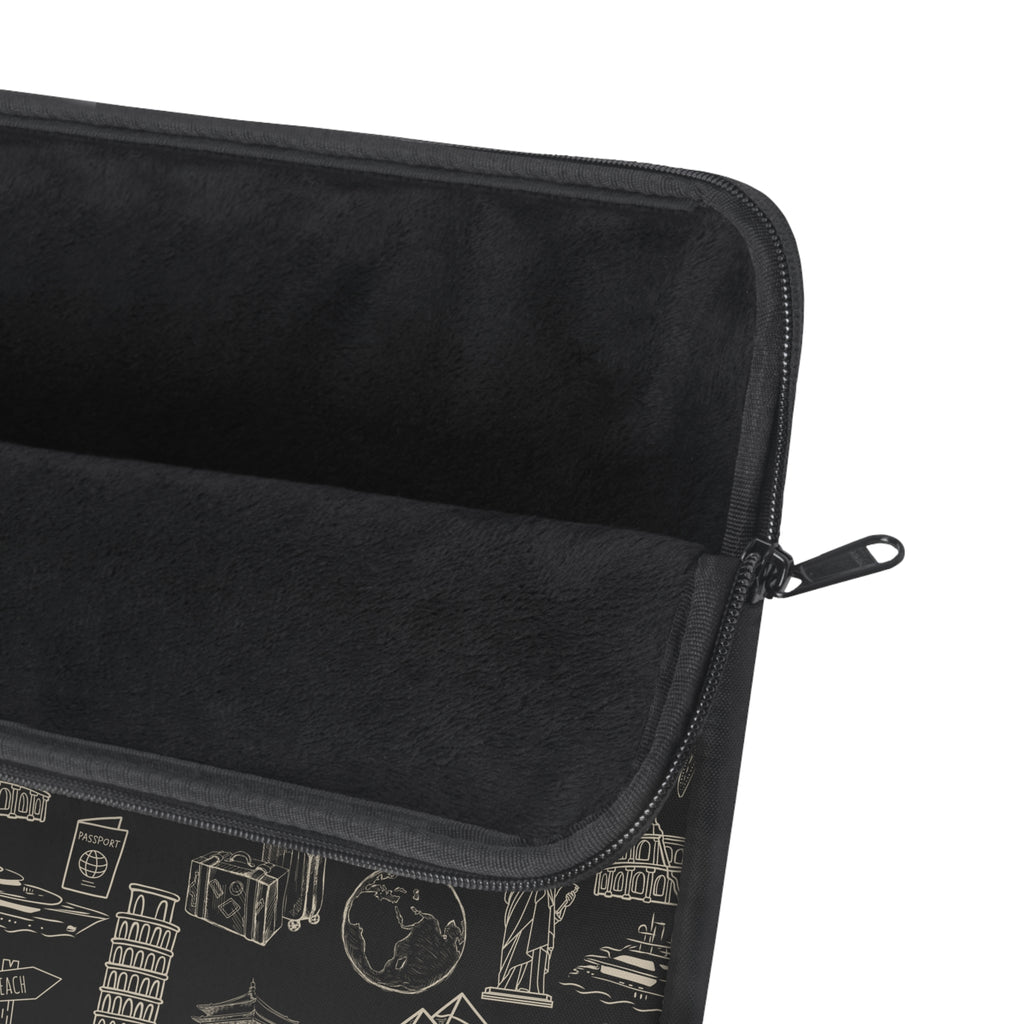 World Tour Collection Laptop Sleeve Protective Case, Black