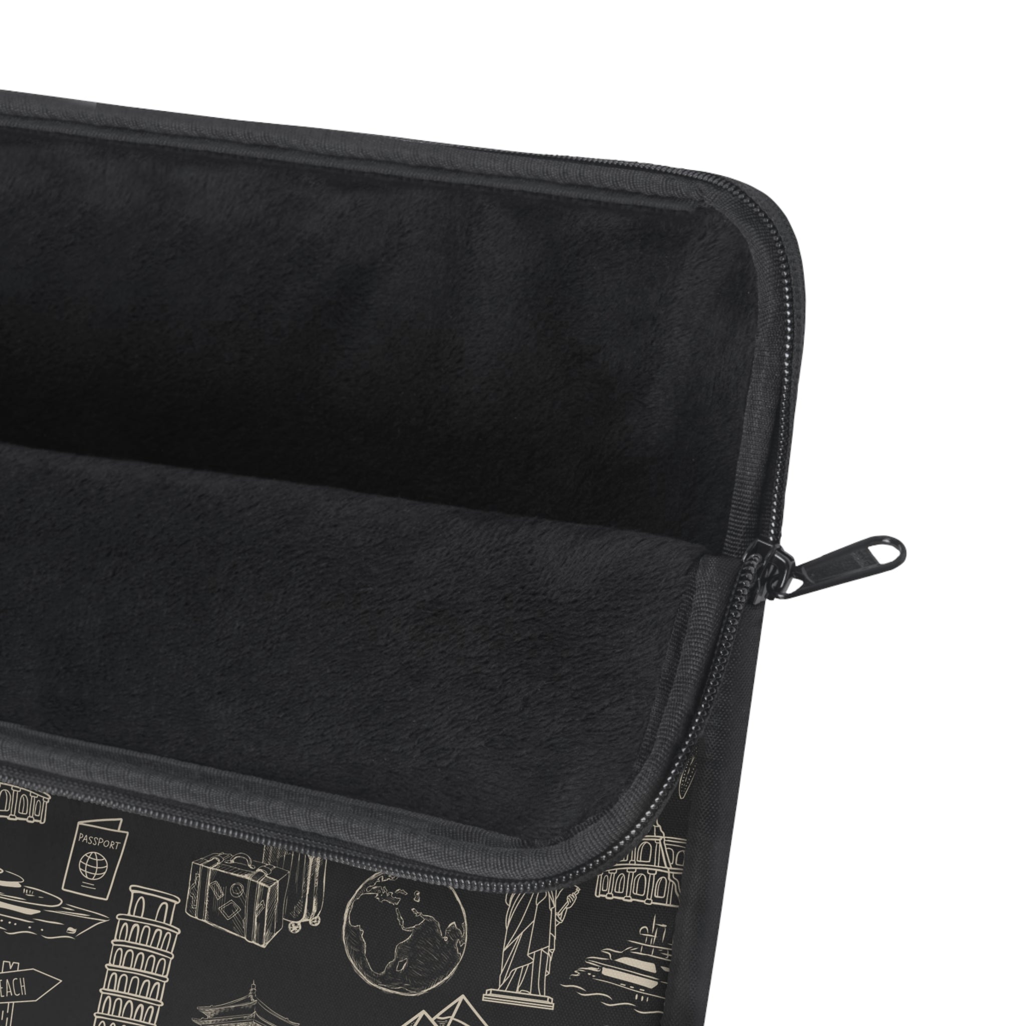 World Tour Collection Laptop Sleeve Protective Case, Black